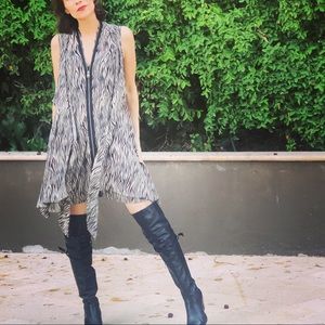 All Saints Jayda zebra print silk dress NWT